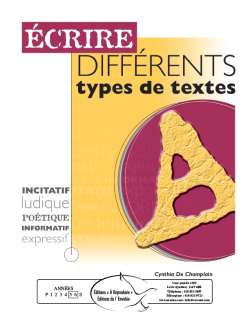 Écrire différents types de textes - en PDF