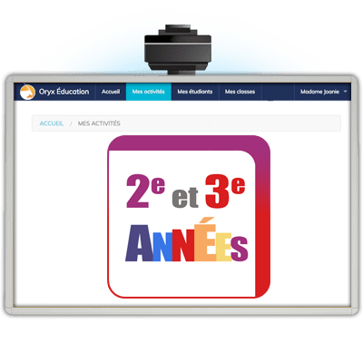 ORYX - Activités de 2e et 3e années