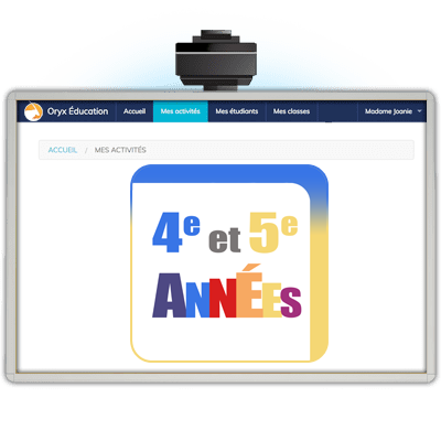 ORYX - Activités de 4e et 5e années