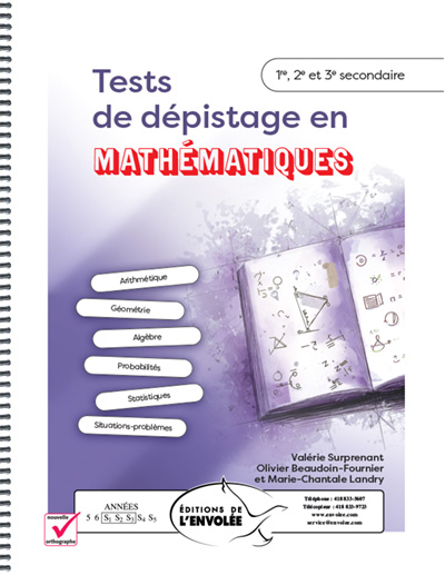 Tests de dépistage en mathématiques 1re, 2e et 3e secondaire