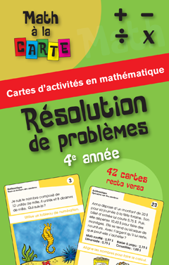 Math à la carte - Résolution de problèmes 4e année