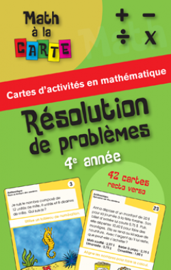 Math à la carte - Résolution de problèmes 4e année