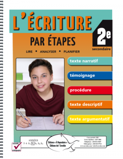 L'écriture par étapes 2e secondaire