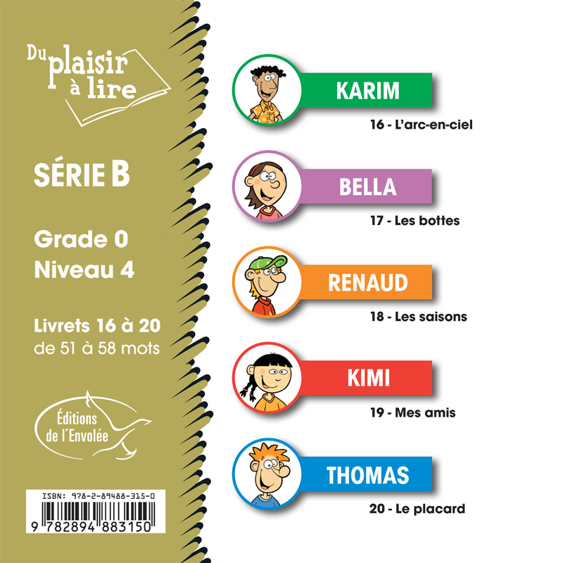Du plaisir à lire - Série B (Grade 0 - Niveau 4)