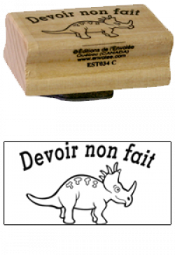 Estampe bois Devoir non fait