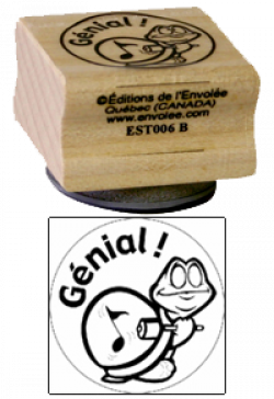 Estampe bois Génial !