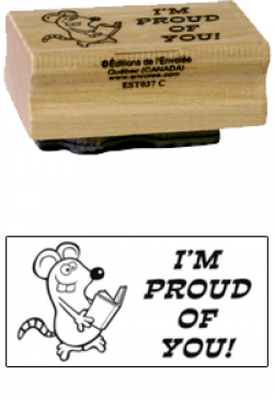 Estampe bois I'm proud of you!