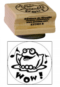 Estampe bois Wow !