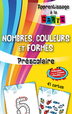 Apprentissage à la carte - Nombres, couleurs et formes