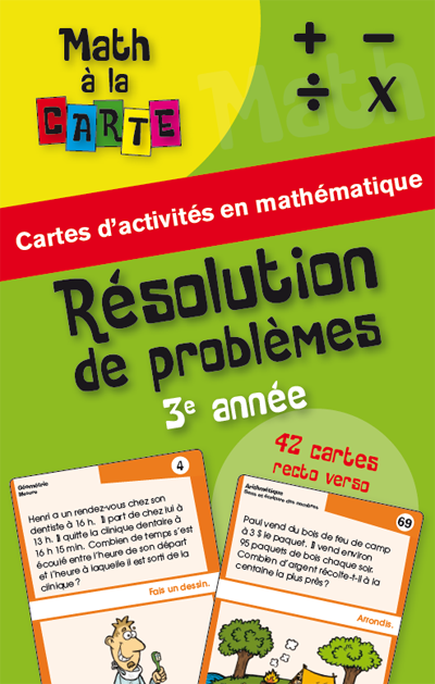 Math à la carte - Résolution de problèmes 3e année