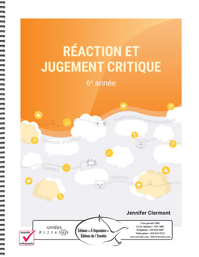 Réaction et jugement critique 6e année