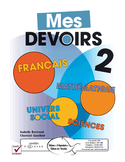 Mes devoirs 2 - en PDF