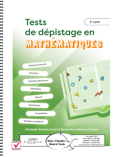 Tests de dépistage en mathématiques 2e cycle