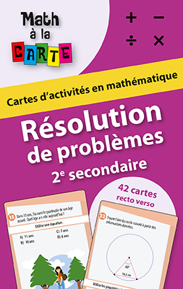 Math à la carte - Résolution de problèmes 2e secondaire