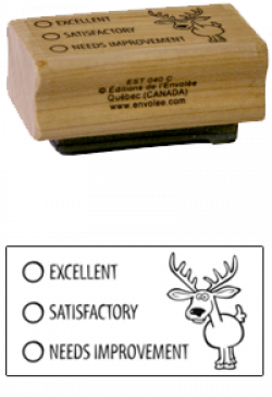Estampe bois Excellent, Satisfactory, Needs...
