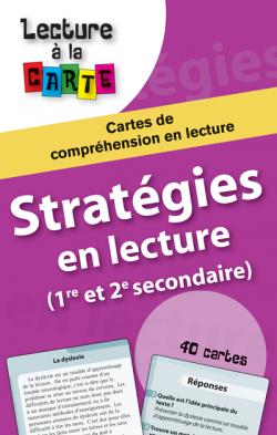Lecture à la carte - Stratégies en lecture Secondaire 1 et 2
