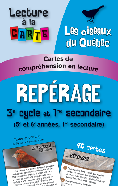 Lecture à la carte - Repérage Les oiseaux du Québec 3