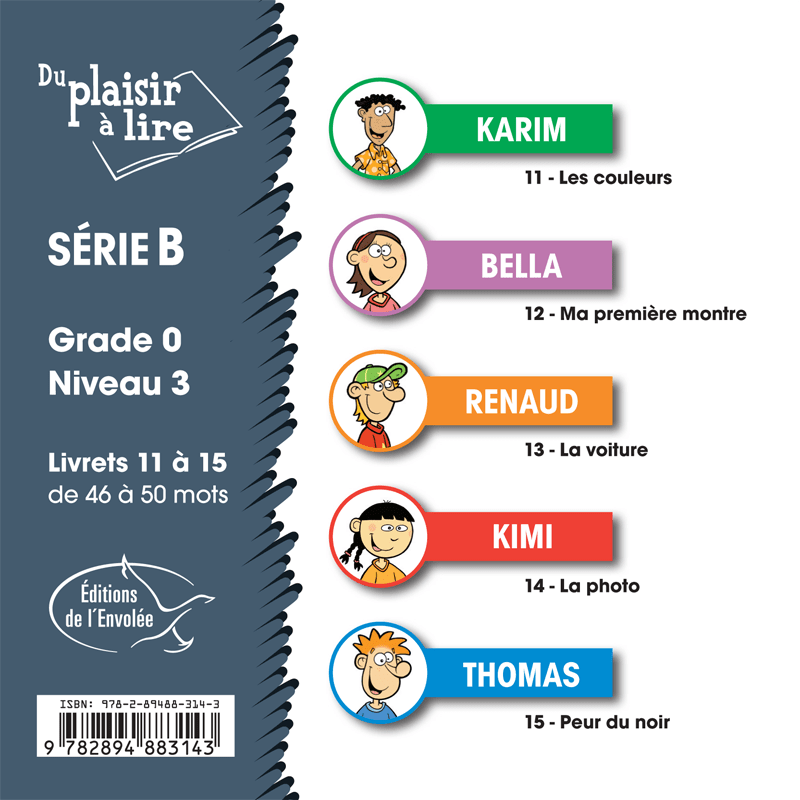 Du plaisir à lire - Série B (Grade 0 - Niveau 3)