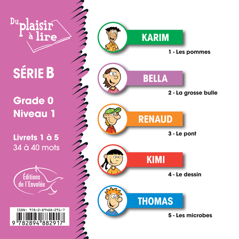 Du plaisir à lire - Série B (Grade 0 - Niveau 1)