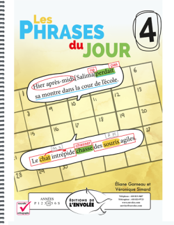 Les phrases du jour 4